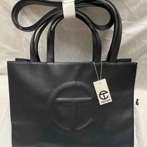 Telfar Black Medium Shopper Bag